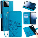 For Xiaomi 14   Case Butterfly Flower Leather Wallet Phone Cover