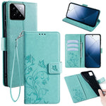 For Xiaomi 14   Case Butterfly Flower Leather Wallet Phone Cover