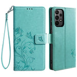 For Samsung Galaxy A23 4G / A23 5G (Global Version) Butterfly Flower Case PU Leather Phone Cover