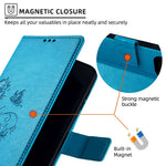 For Samsung Galaxy A33 5G Case Butterfly Flower Pattern Leather Phone Cover with Wrist Strap