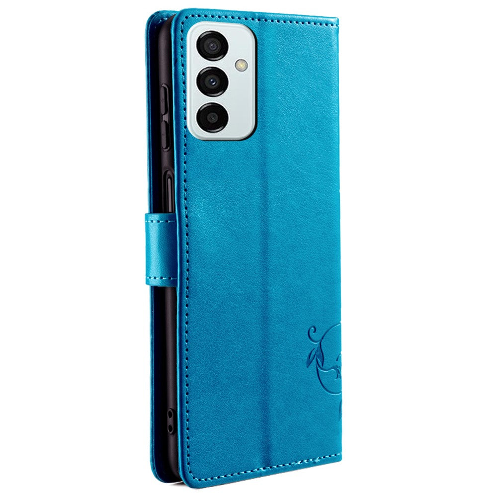 For Samsung Galaxy M23 5G / F23 5G Case Butterfly Flower PU Leather Stand Phone Cover