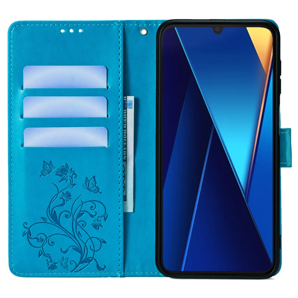 For Xiaomi Poco C65 4G Anti-Scratch PU Leather Phone Case Imprinted Pattern Flip Stand Mobile Phone Cover