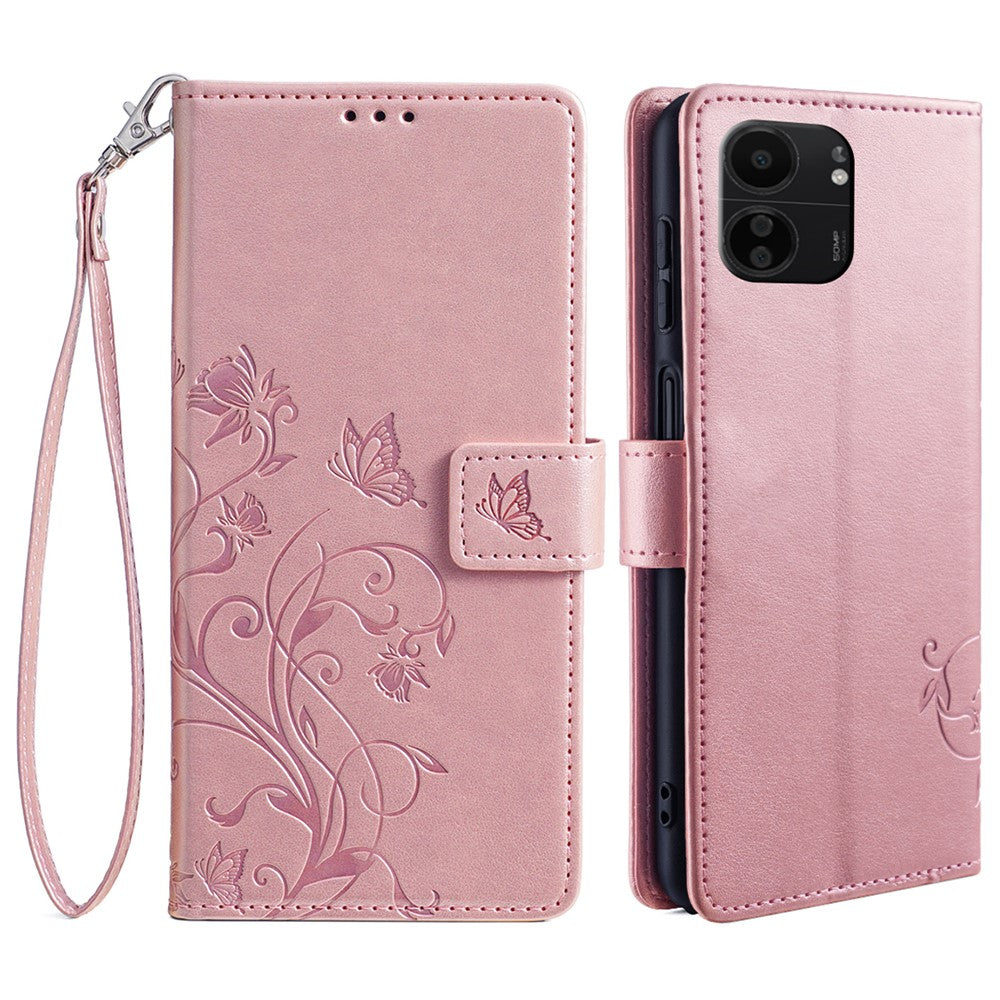 For Xiaomi Poco C65 4G Anti-Scratch PU Leather Phone Case Imprinted Pattern Flip Stand Mobile Phone Cover