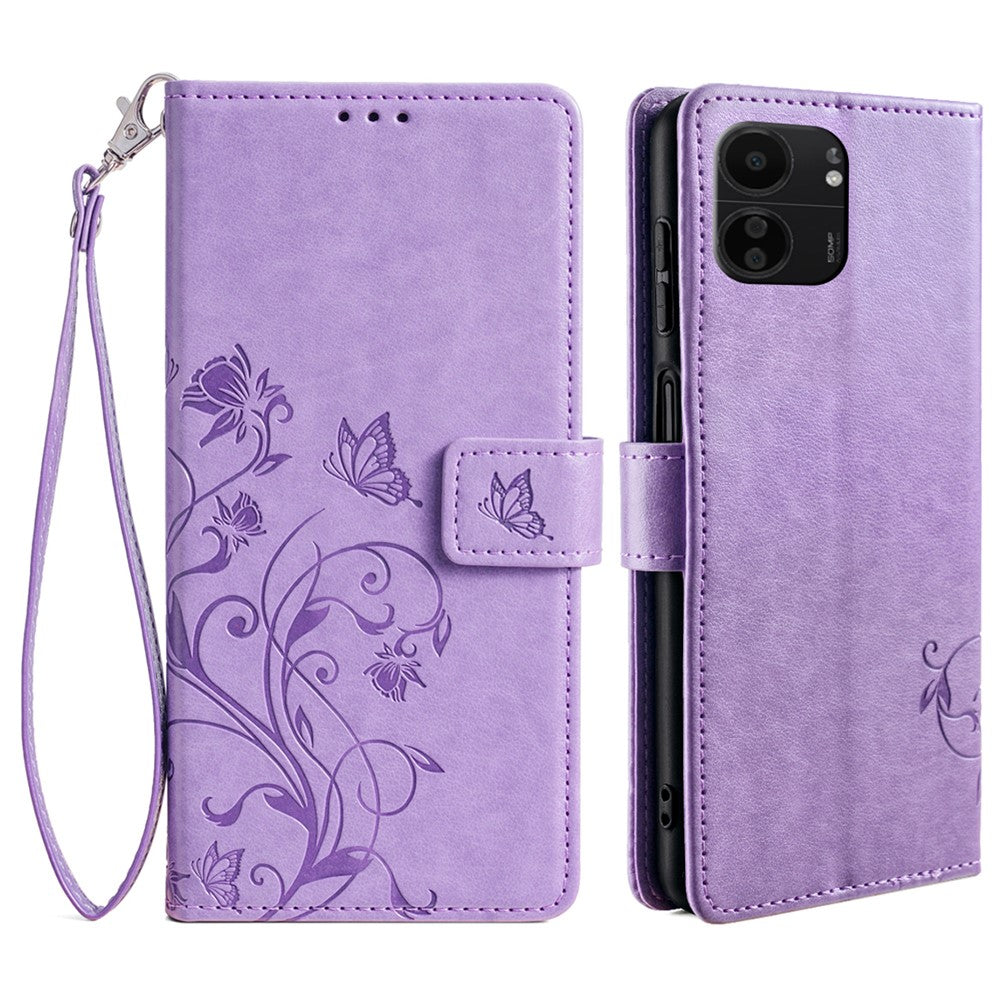 For Xiaomi Poco C65 4G Anti-Scratch PU Leather Phone Case Imprinted Pattern Flip Stand Mobile Phone Cover