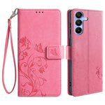 Til Samsung Galaxy A15 4G / 5G Cover Sommerfugl Blomst Fuld Beskyttelse PU Læder Telefoncover