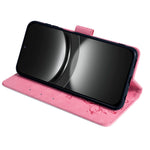 For Huawei nova 12 5G Case PU Leather Stand with Strap Butterfly Flower Wallet Cover