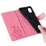 For Huawei nova 12 5G Case PU Leather Stand with Strap Butterfly Flower Wallet Cover
