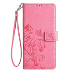 For Huawei nova 12 5G Case PU Leather Stand with Strap Butterfly Flower Wallet Cover