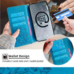 Til Asus Zenfone 9 5G / Zenfone 9z Etui Sommerfugleblomst Præget PU-læder Pung Beskyttende Telefoncover