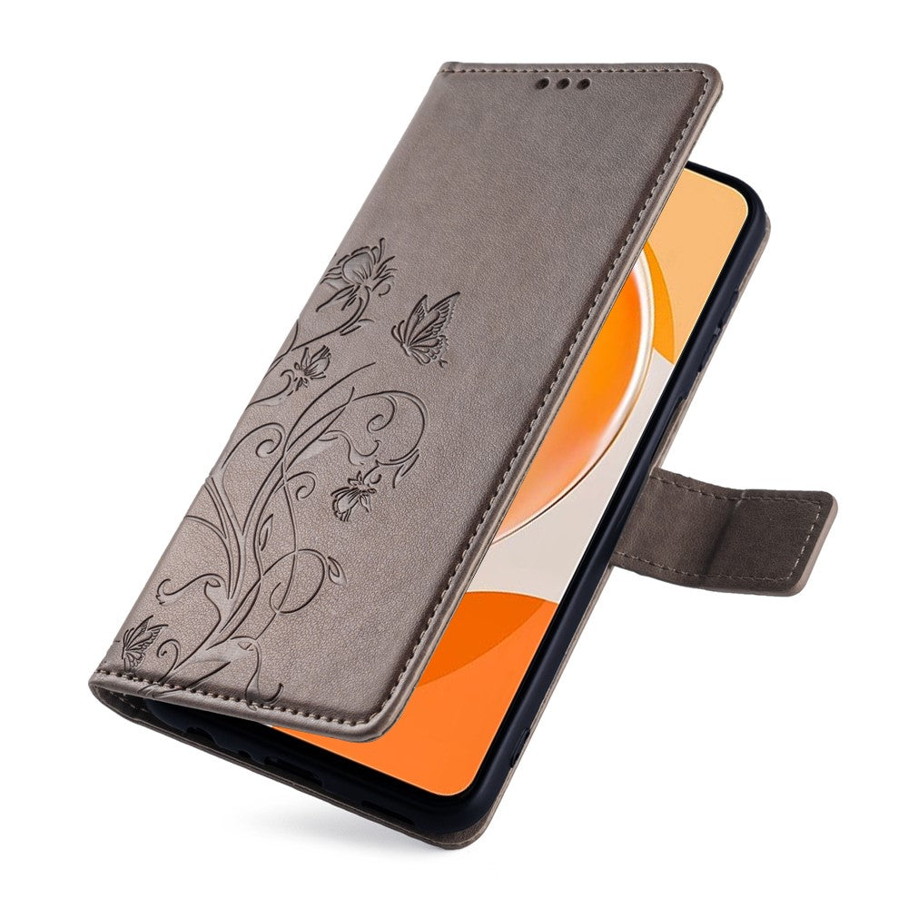 For Huawei Enjoy 60X Case PU Leather Butterfly Flower Wallet Phone Cover Mobile Spares