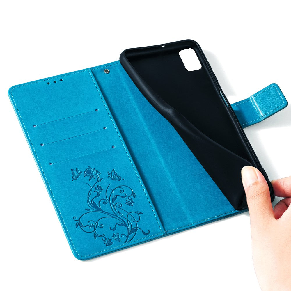 For Samsung Galaxy A72 5G / 4G Case Butterfly Flower PU Leather Cell Phone Shell Online Shopping
