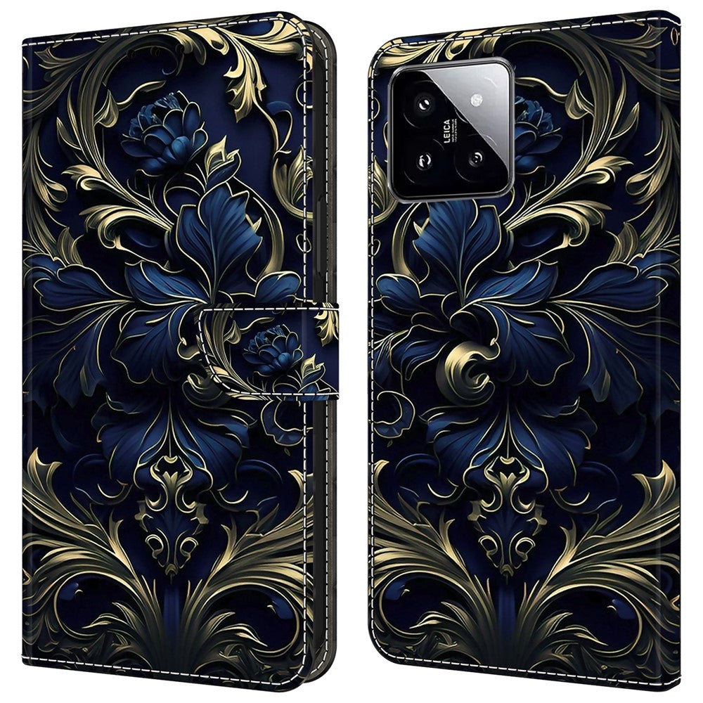For Xiaomi 14 Wallet Case Pattern Printing PU Leather Phone Cover