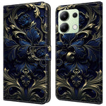 For Xiaomi Redmi Note 13 4G Leather Case Printed Pattern Wallet Stand Phone Cover