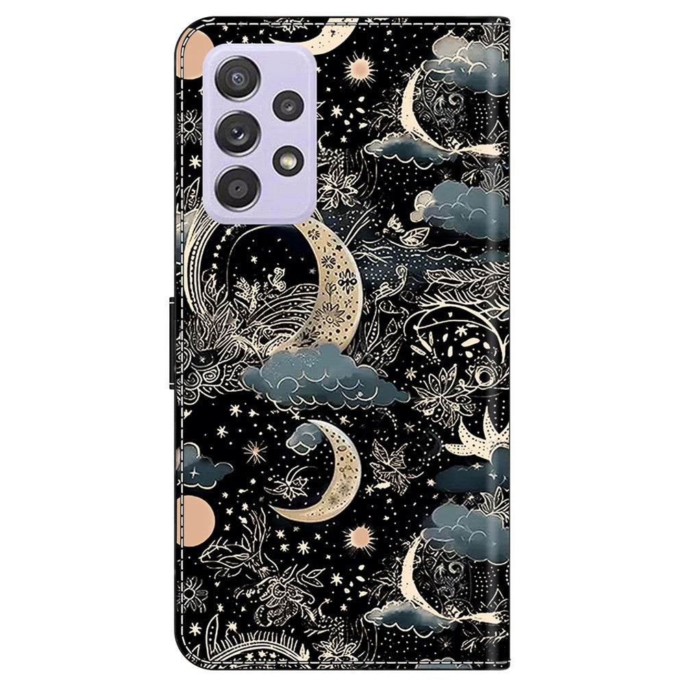 For Samsung Galaxy A52 4G / 5G / A52s 5G Case Pattern Printing Flip Folio Leather Phone Cover