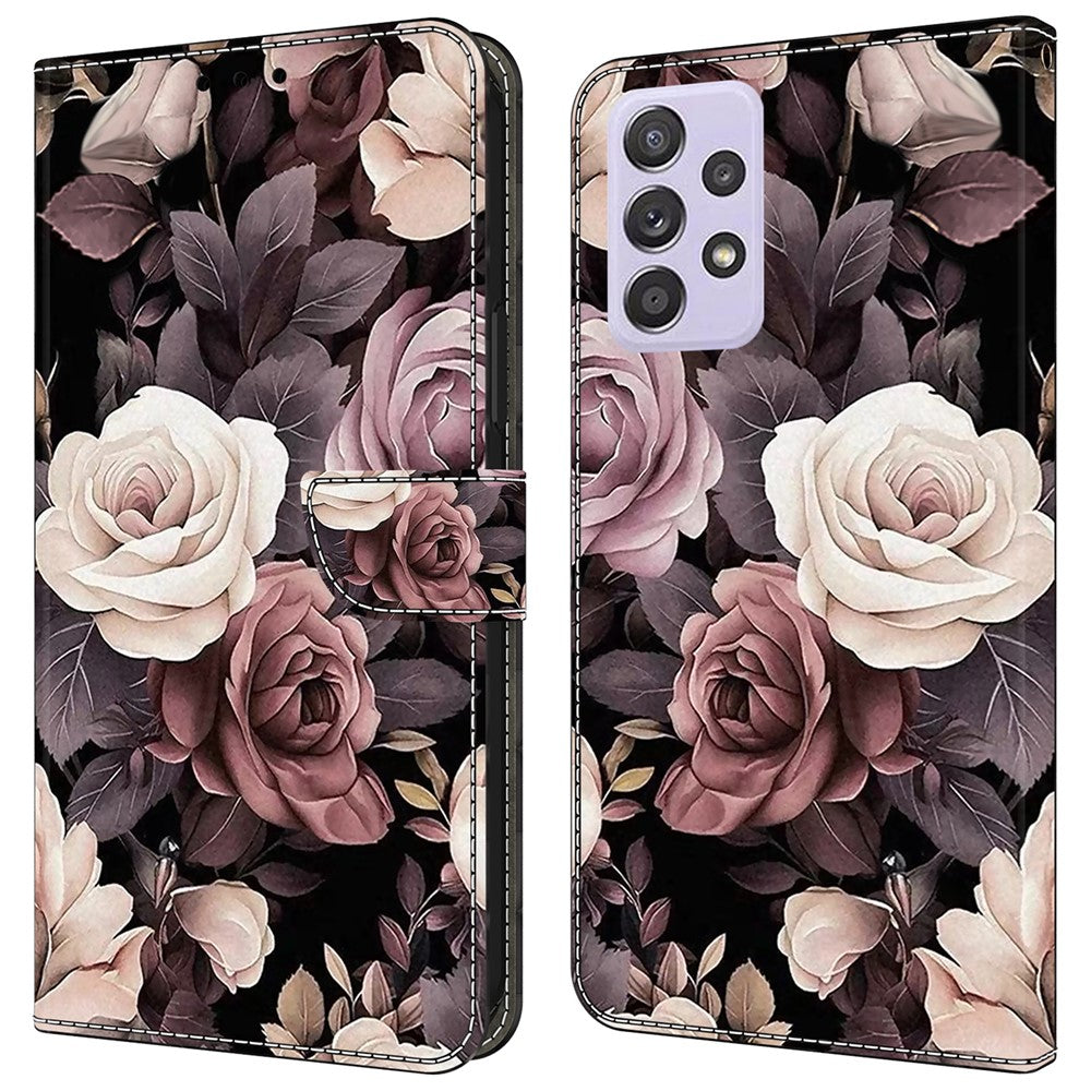 For Samsung Galaxy A52 4G / 5G / A52s 5G Case Pattern Printing Flip Folio Leather Phone Cover
