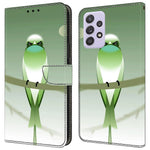Samsung Galaxy A52 4G / 5G / A52s 5G-skal med mönstertryck, fällbart läderfodral