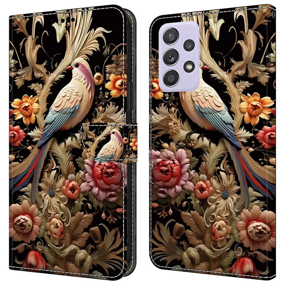 For Samsung Galaxy A52 4G / 5G / A52s 5G Case Pattern Printing Flip Folio Leather Phone Cover