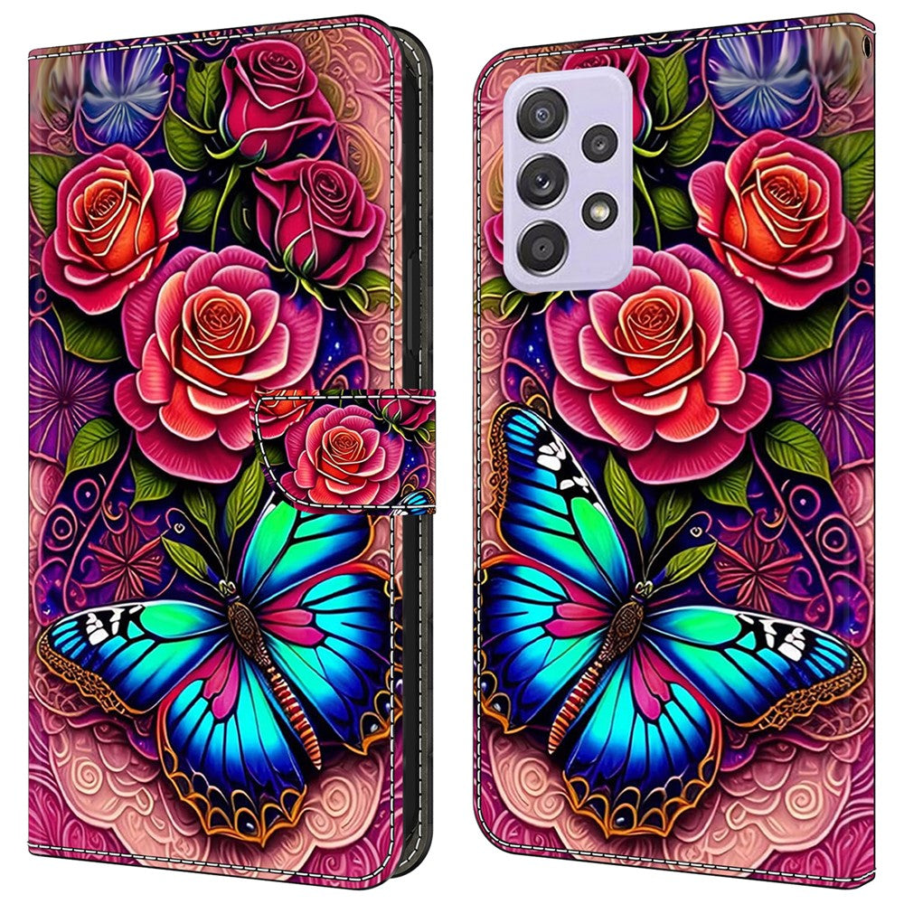 For Samsung Galaxy A52 4G / 5G / A52s 5G Case Pattern Printing Flip Folio Leather Phone Cover