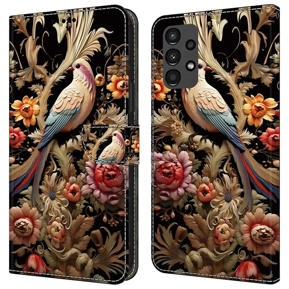 Samsung Galaxy A13 5G / A13 4G pung-etui med mønstertryk, læderetui til mobiltelefon, mobiltilbehør