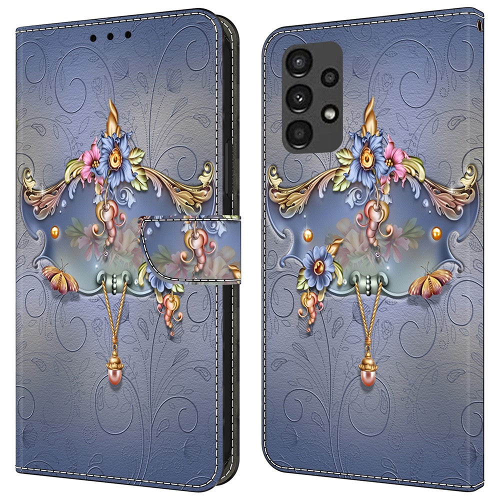 Samsung Galaxy A13 5G / A13 4G pung-etui med mønstertryk, læderetui til mobiltelefon, mobiltilbehør