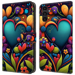 For Samsung Galaxy A24 4G (162.1 x 77.6 x 8.3mm) Case Pattern Print Leather Wallet Phone Cover