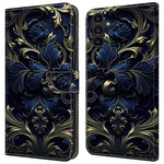 For Samsung Galaxy A24 4G (162.1 x 77.6 x 8.3mm) Case Pattern Print Leather Wallet Phone Cover