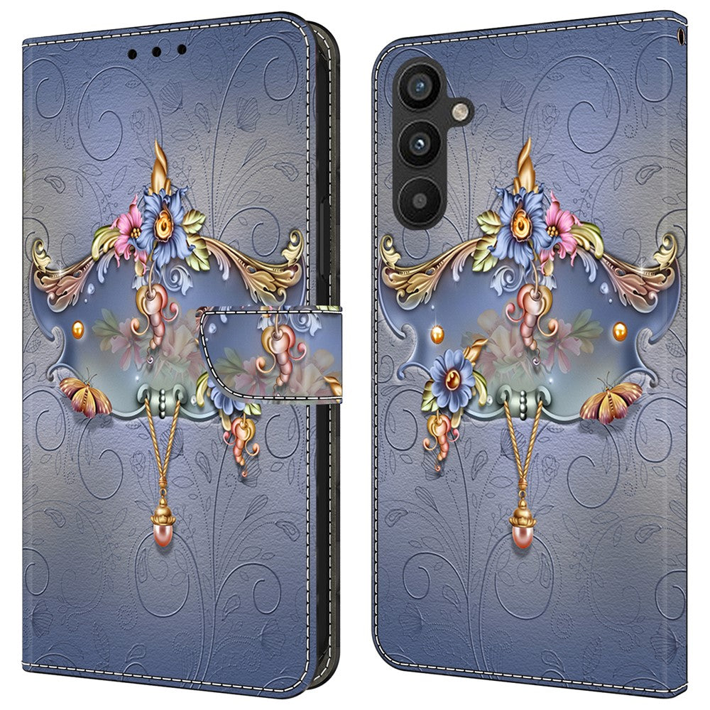 For Samsung Galaxy A25 5G (Global) (161.0 x 76.5 x 8.3mm) Case Wallet Scratch-resistant Phone Stand Cover