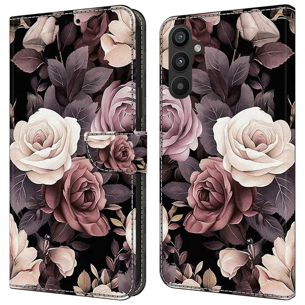 For Samsung Galaxy A25 5G (Global) (161.0 x 76.5 x 8.3mm) Case Wallet Scratch-resistant Phone Stand Cover
