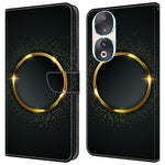 För Honor 90 Mobilskal Mönstertryck Magnetlås Repfritt Läderfodral