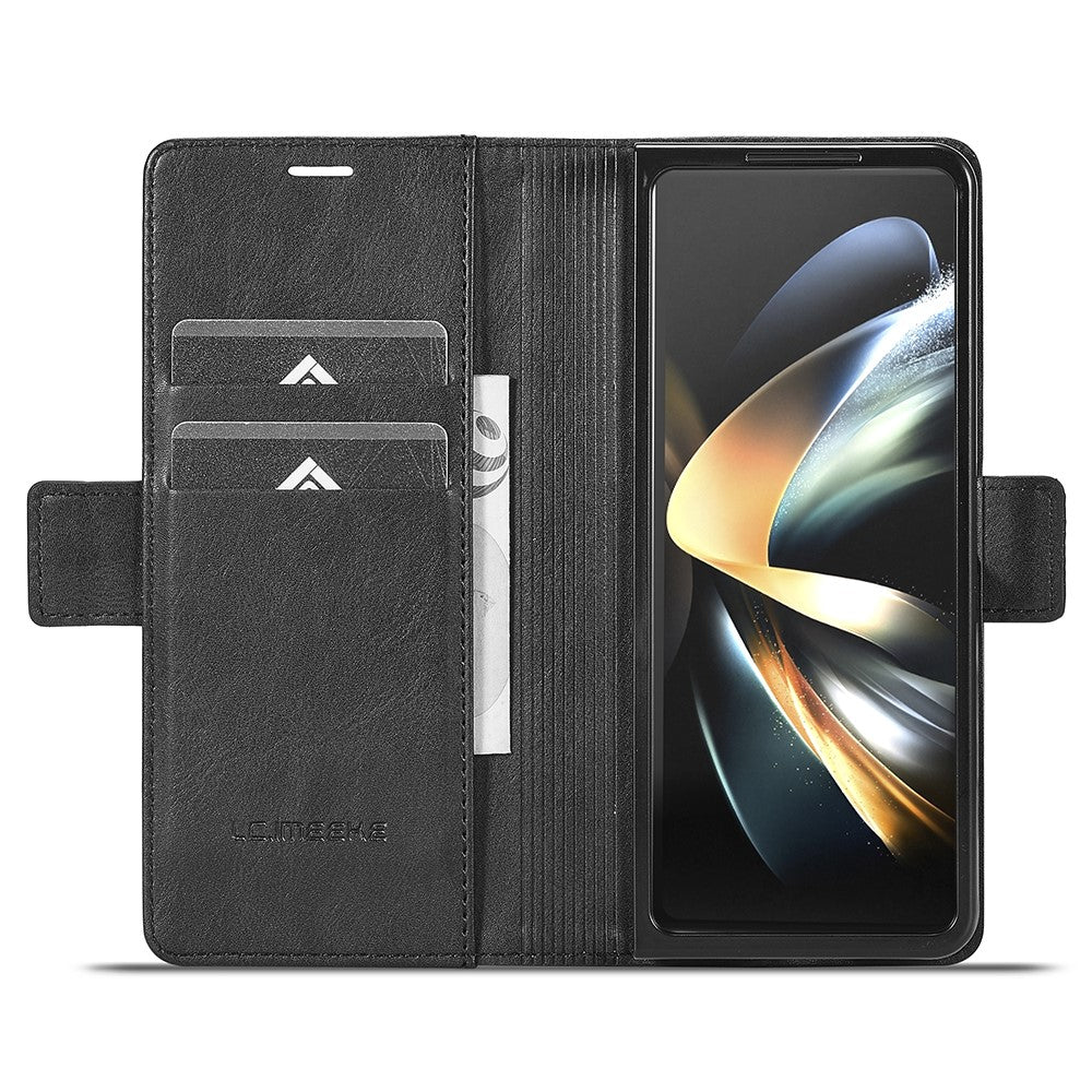 LC.IMEEKE til Samsung Galaxy Z Fold6 5G telefoncover med stander, PU-læder og RFID-blokerende pung