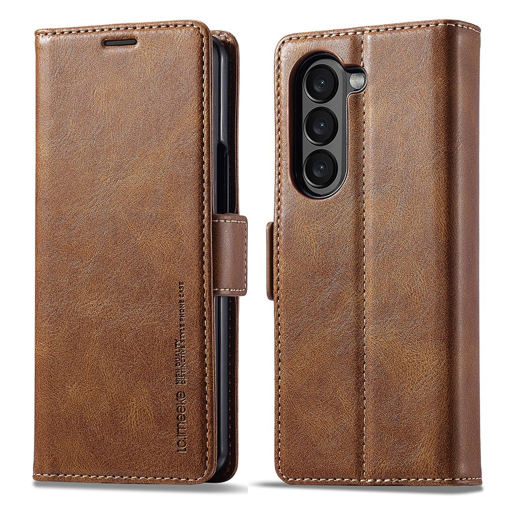 LC.IMEEKE til Samsung Galaxy Z Fold6 5G telefoncover med stander, PU-læder og RFID-blokerende pung