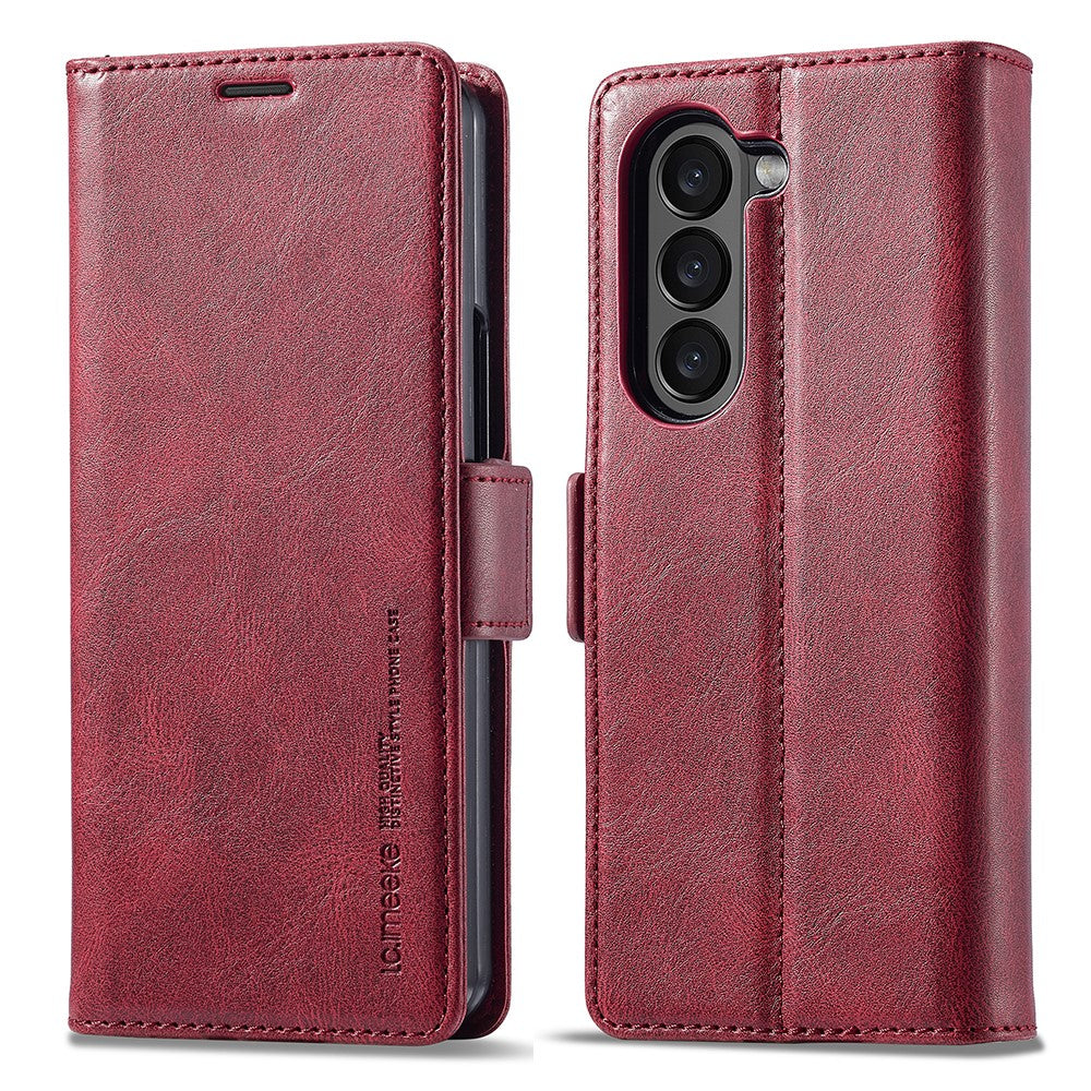 LC.IMEEKE til Samsung Galaxy Z Fold6 5G telefoncover med stander, PU-læder og RFID-blokerende pung