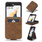 LC.IMEEKE RFID-blokerende PU-lædercover med kortslot til Samsung Galaxy Z Flip7 FE 5G / Z Flip6 5G