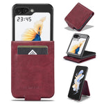 LC.IMEEKE RFID-blokerende PU-lædercover med kortslot til Samsung Galaxy Z Flip7 FE 5G / Z Flip6 5G