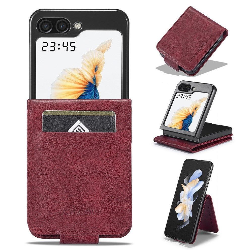 LC.IMEEKE RFID-blokerende PU-lædercover med kortslot til Samsung Galaxy Z Flip7 FE 5G / Z Flip6 5G