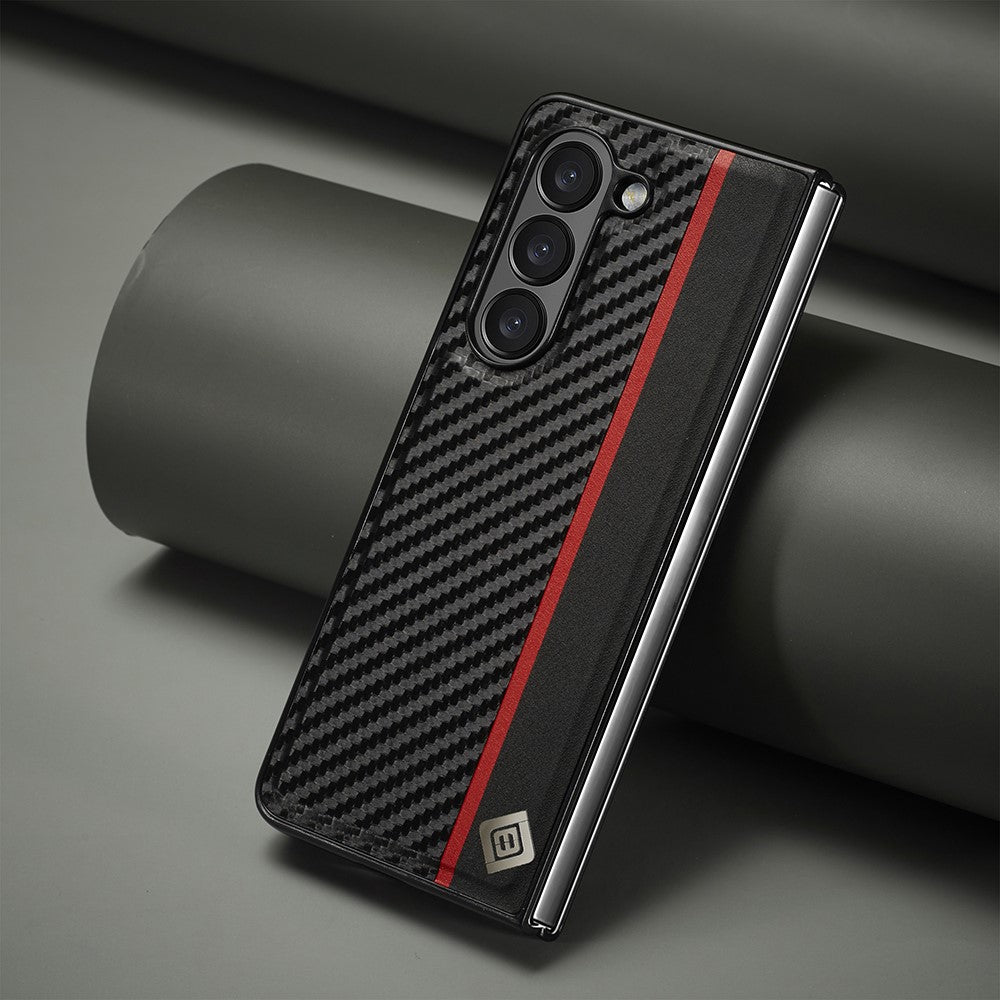 LC.IMEEKE Til Samsung Galaxy Z Fold6 5G Etui Læder+EVA+TPU Cover Mobil Tilbehør