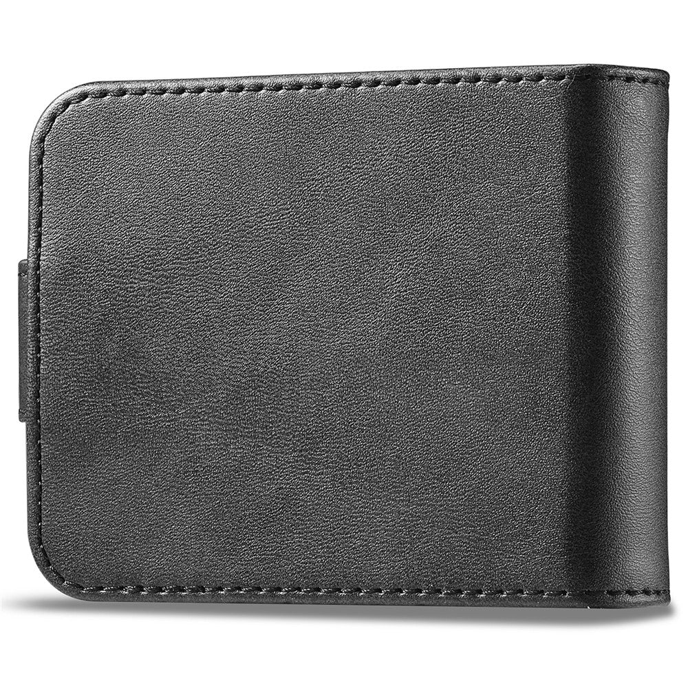 LC.IMEEKE til Samsung Galaxy Z Flip7 FE 5G / Z Flip6 5G etui ridsefast læder+PC kalvestruktur stander telefoncover