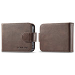 LC.IMEEKE til Samsung Galaxy Z Flip7 FE 5G / Z Flip6 5G etui ridsefast læder+PC kalvestruktur stander telefoncover