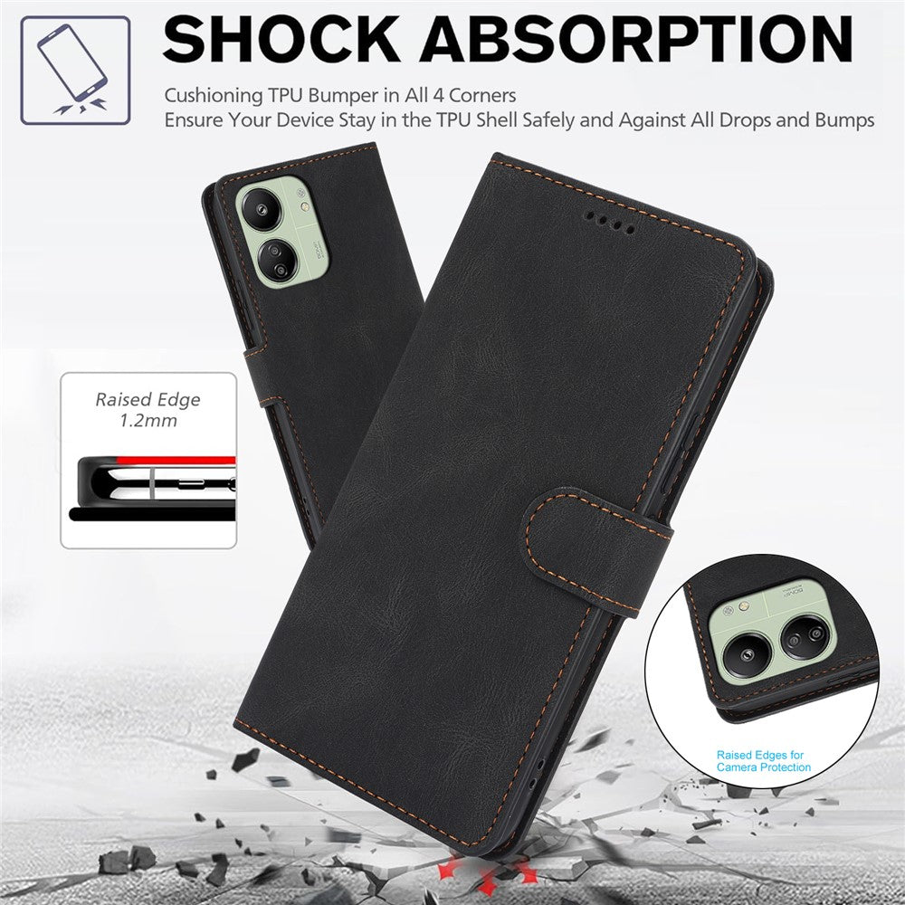 For Xiaomi Redmi 13C 4G / 5G / 13R 5G / Poco M6 5G / Poco C65 4G Phone Cases Shockproof Leather Flip Cover