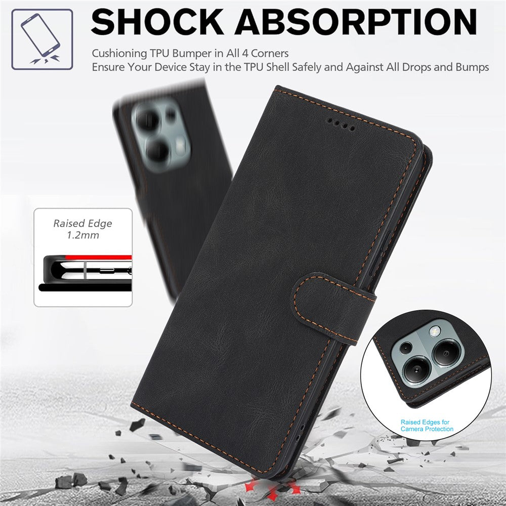 For Xiaomi Redmi Note 13 Pro 4G / Poco M6 Pro 4G Case Magnetic Clasp Card Holder Stand Phone Shell
