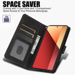 For Xiaomi Redmi Note 13 Pro 4G / Poco M6 Pro 4G Case Magnetic Clasp Card Holder Stand Phone Shell