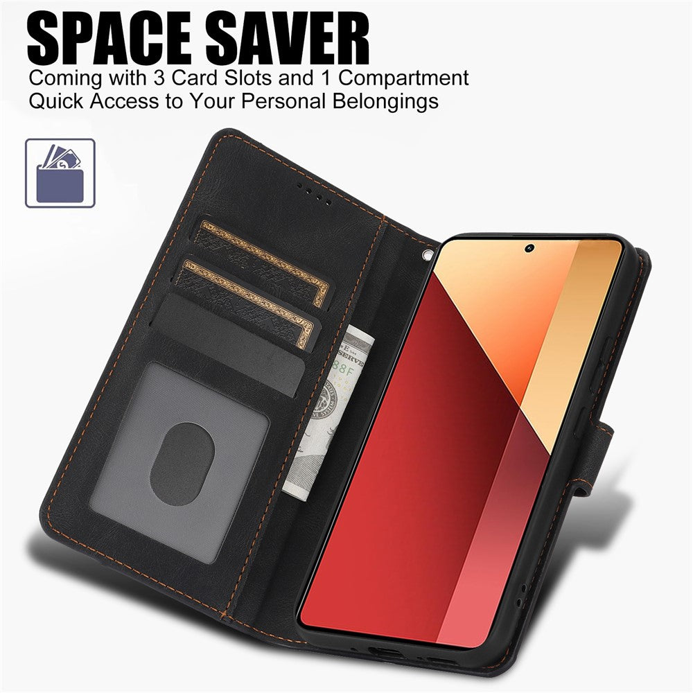 For Xiaomi Redmi Note 13 Pro 4G / Poco M6 Pro 4G Case Magnetic Clasp Card Holder Stand Phone Shell