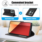 For Xiaomi Redmi Note 13 Pro 4G / Poco M6 Pro 4G Case Magnetic Clasp Card Holder Stand Phone Shell
