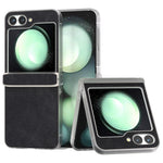 For Samsung Galaxy Z Flip7 FE 5G / Z Flip6 5G Case Matte Edge PU Leather Coated PC Hinge Protection Cover