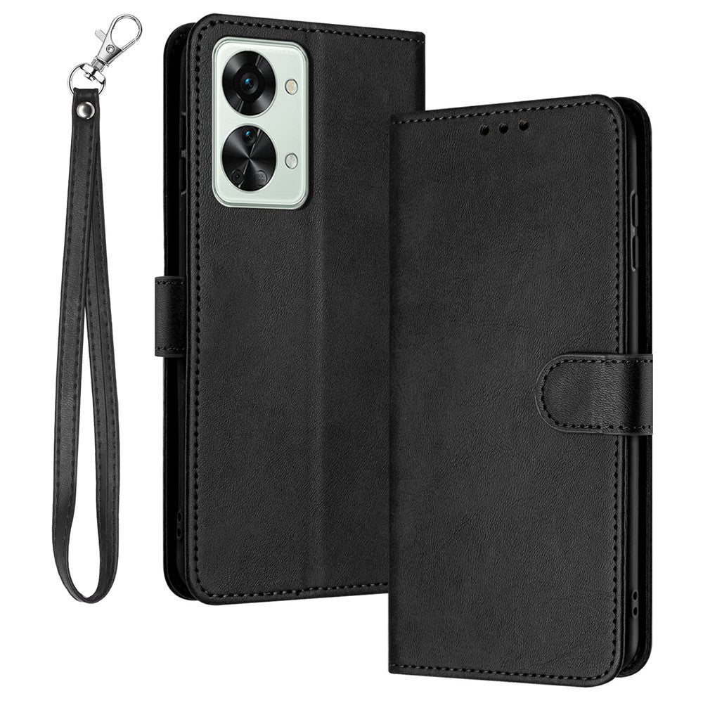 For Oneplus Nord 2T 5G Case PU Leather Stand Wallet Smartphone Cover with Strap