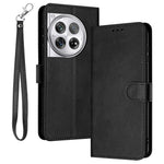 For Oneplus 12 5G Cell Phone Case PU Leather Flip Stand Protective Shell Calf Texture