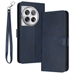 For Oneplus 12 5G Cell Phone Case PU Leather Flip Stand Protective Shell Calf Texture