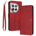 For Oneplus 12 5G Cell Phone Case PU Leather Flip Stand Protective Shell Calf Texture