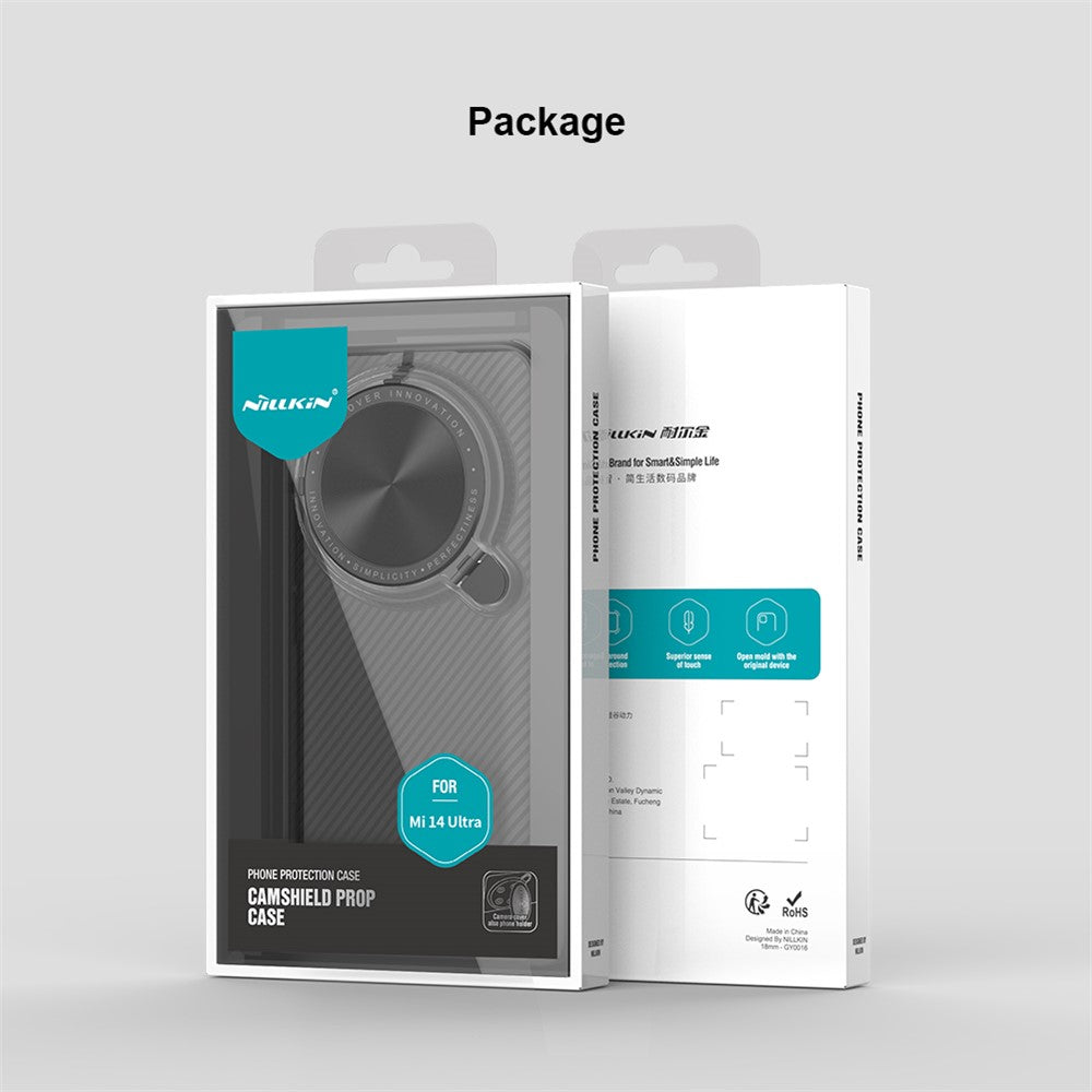 NILLKIN Camshield Prop Series (Clear Version) for Xiaomi 14 Ultra Case PC+TPU+Metal Phone Cover
