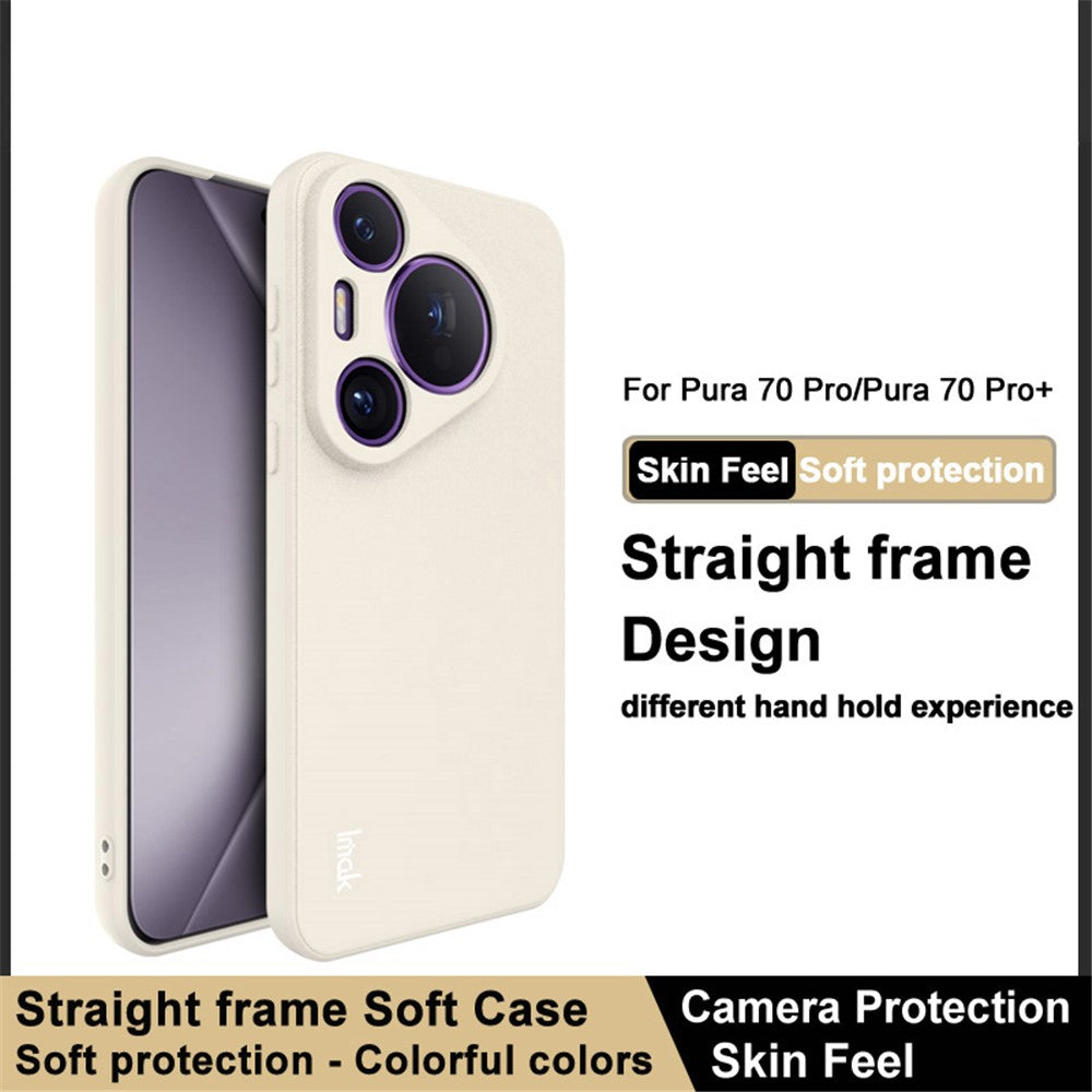 IMAK UC-4-serien för Huawei Pura 70 Pro / Pura 70 Pro+ TPU-skal med rak kant och skyddsfodral